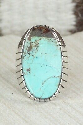 Turquoise and Sterling Silver Ring - Ray Jack - Size 11.5