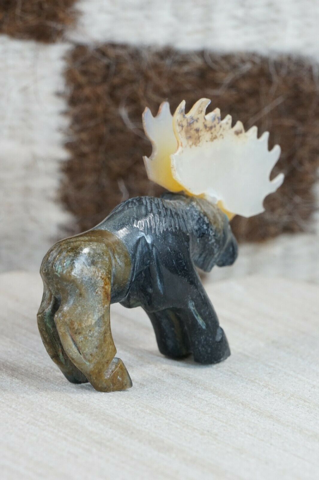 Moose Zuni Fetish Carving - Jonas Hastito
