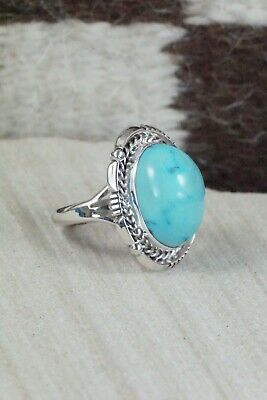 Turquoise & Sterling Silver Ring - Daniel Benally - Size 8