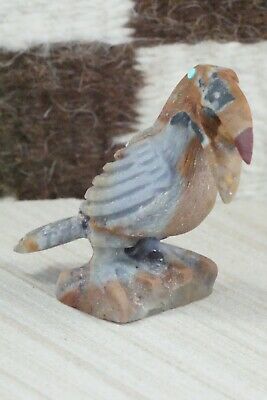 Toucan Bird Zuni Fetish Carving - Sullivan Shebola