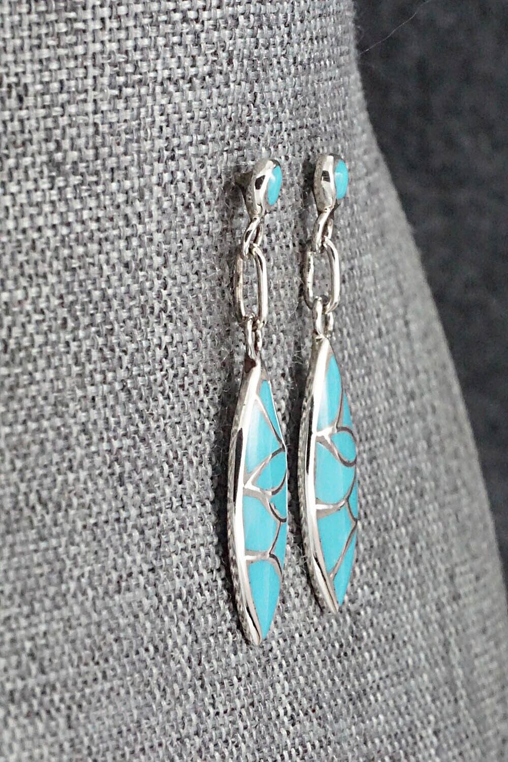 Turquoise & Sterling Silver Earrings - Orena Leekya