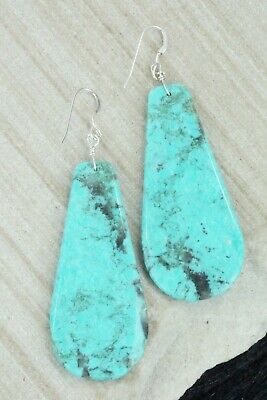 Turquoise & Sterling Silver Earrings - Lupe Lovato