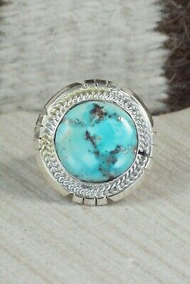 Turquoise & Sterling Silver Ring - Samuel Yellowhair - Size 7.5