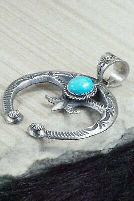 Turquoise & Sterling Silver Pendant - Kevin Billah