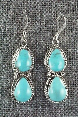 Turquoise & Sterling Silver Earrings - Verley Betone