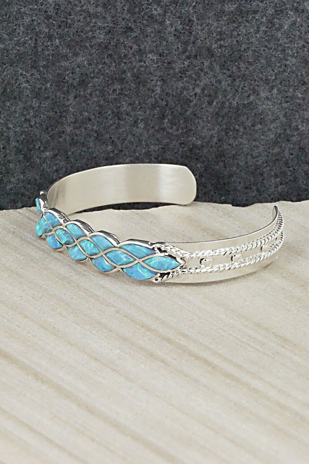 Opalite and Sterling Silver Bracelet - Derrick & Lorella Chavez