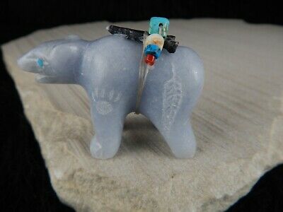Bear Zuni Fetish - Narren Bowannie - Zuni Bear Carving - High Lonesome Trading