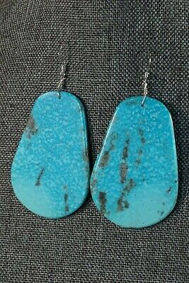 Turquoise & Sterling Silver Earrings - Lupe Lovato - Santo Domingo - High Lonesome Trading