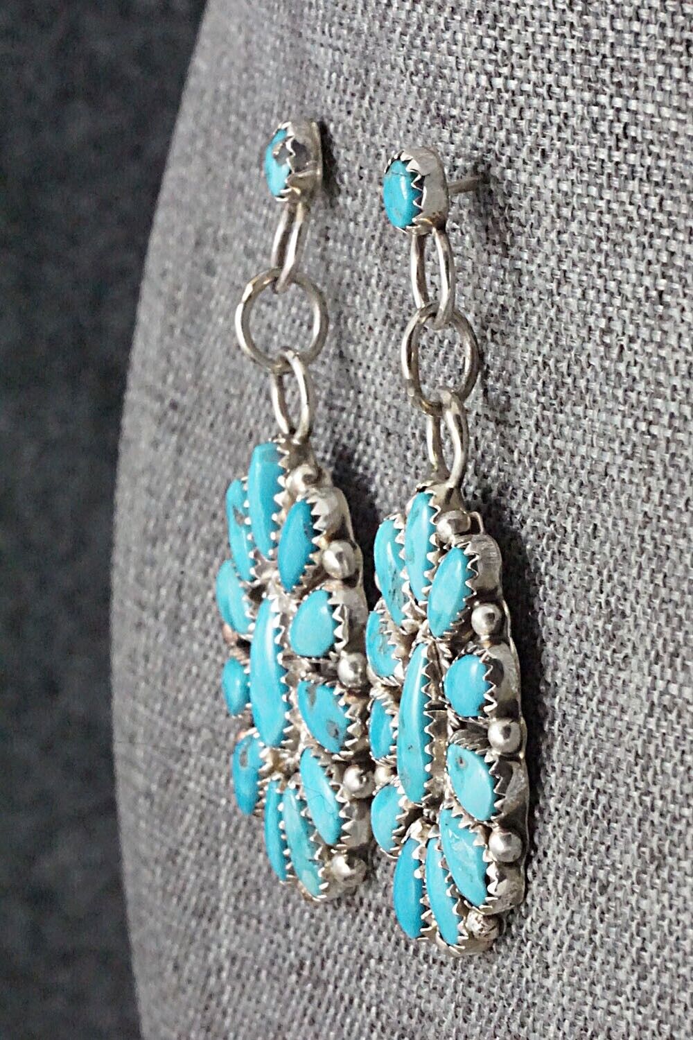 Turquoise & Sterling Silver Earrings - Justina Wilson
