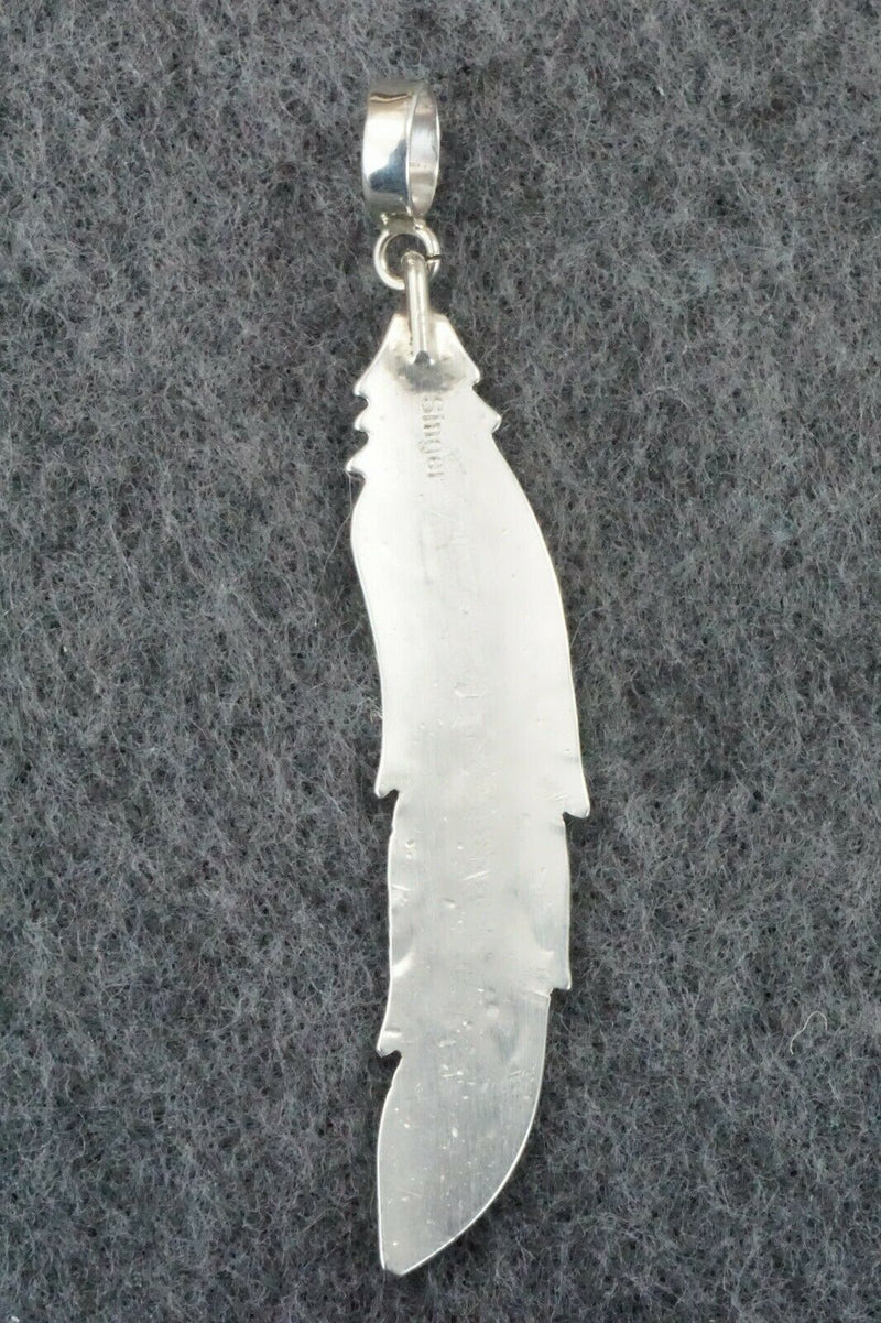 Turquoise & Sterling Silver Pendant - Rosita Singer
