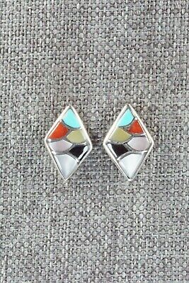 Multi Stone & Sterling Silver Earrings - Orena Leekya