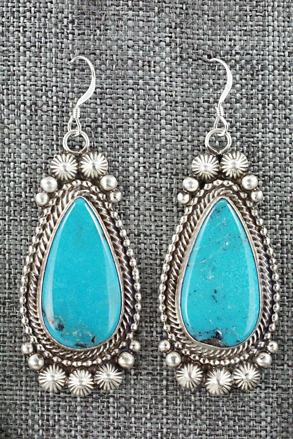 Turquoise, Coral & Sterling Silver Squash Blossom Set - Tom Lewis