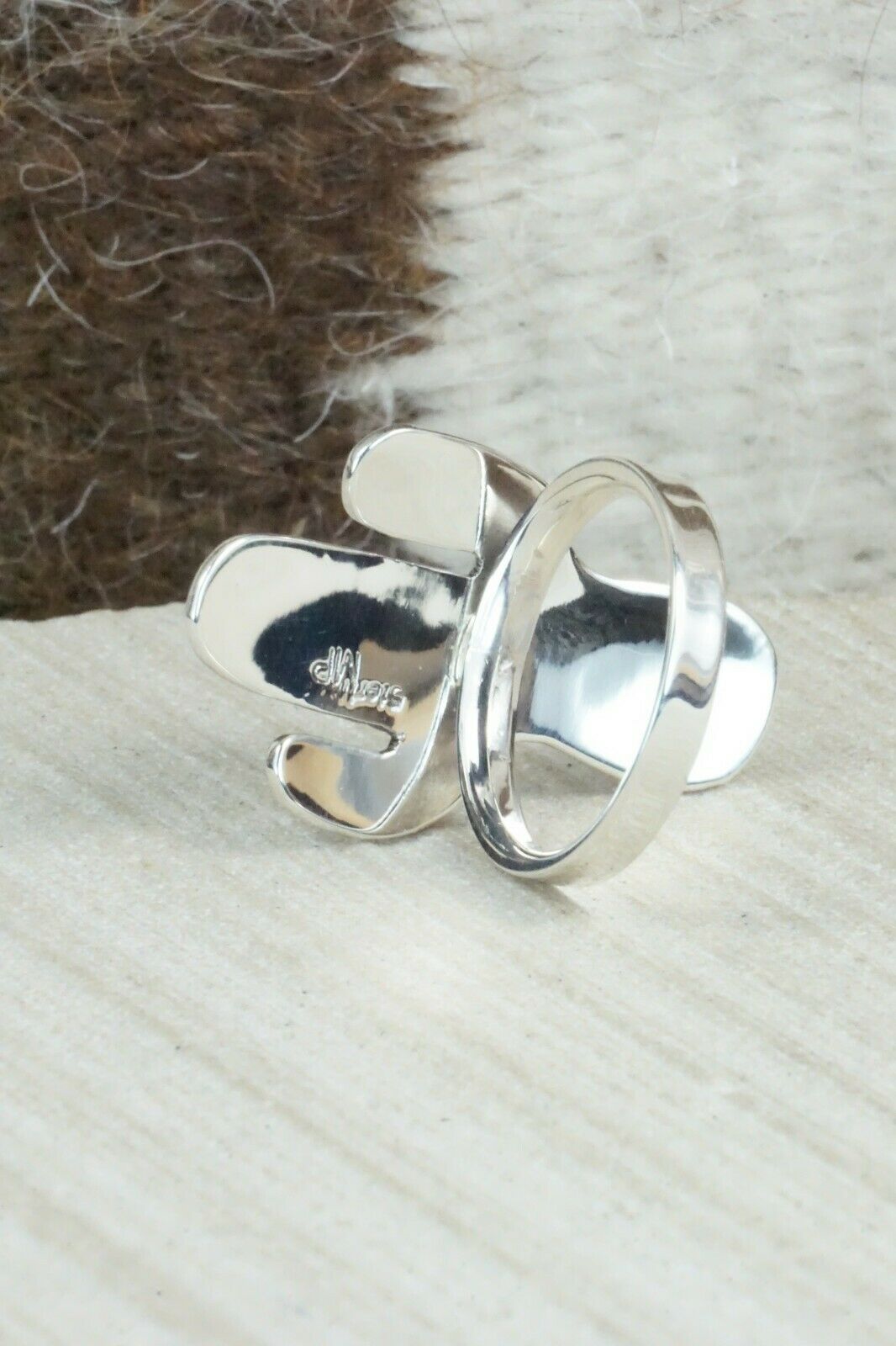 Turquoise and Sterling Silver Ring - Murphy Platero - Size 7