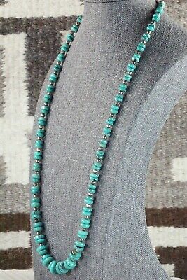 Turquoise & Sterling Silver Necklace - Navajo
