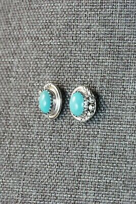 Navajo Turquoise & Sterling Silver Earrings - Mark Davis