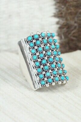 Turquoise & Sterling Silver Ring - Stephen Haloo - Size 6.75