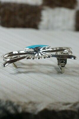 Navajo Turquoise & Sterling Silver Belt Buckle - Paul Largo - High Lonesome Trading