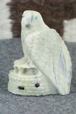 Eagle Zuni Fetish Carving - Derrick Kaamasee - High Lonesome Trading