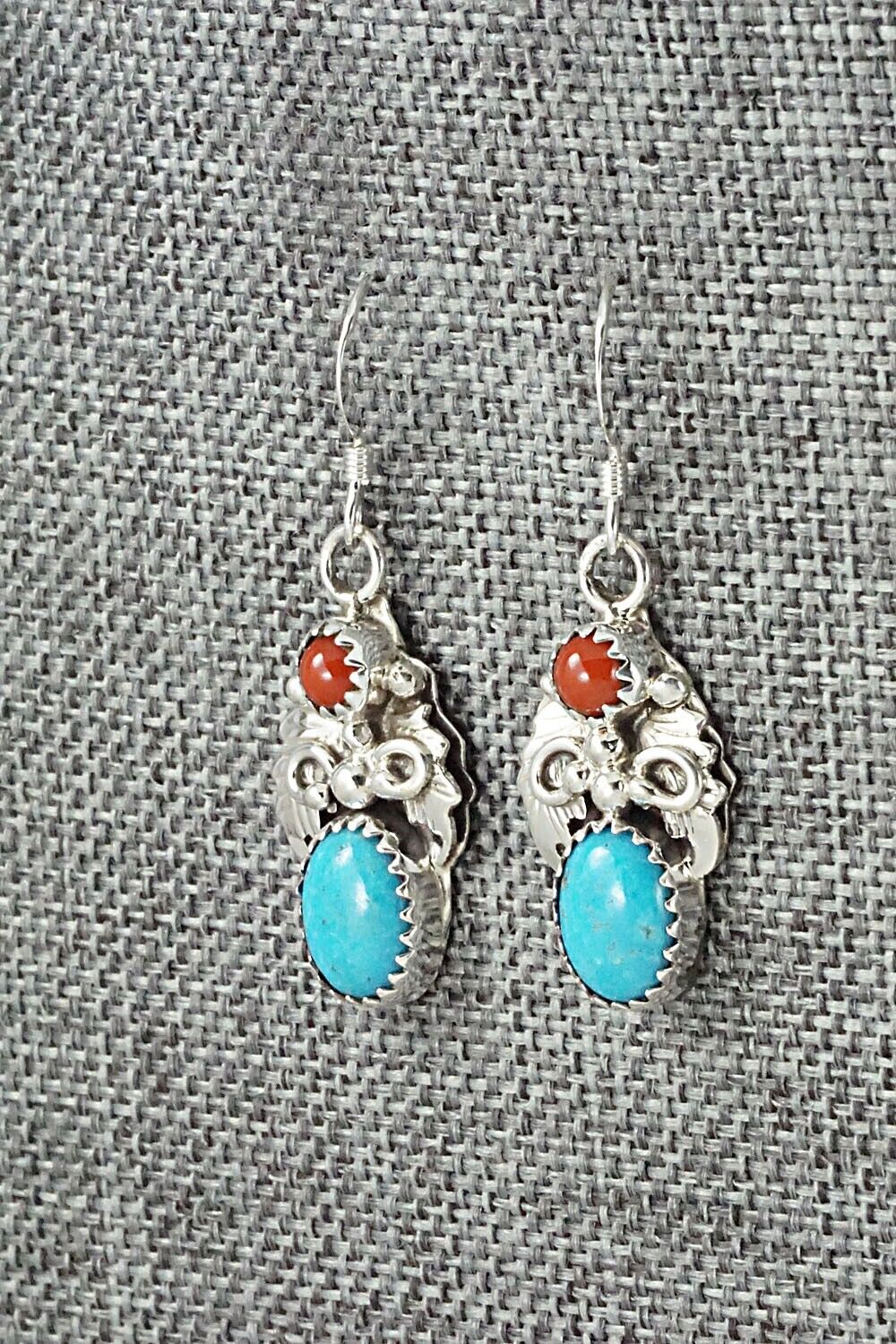 Turquoise and Sterling Silver Earrings - Roberta Begay
