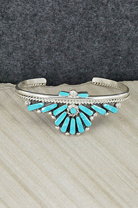 Turquoise & Sterling Silver Bracelet - Carlene Hattie