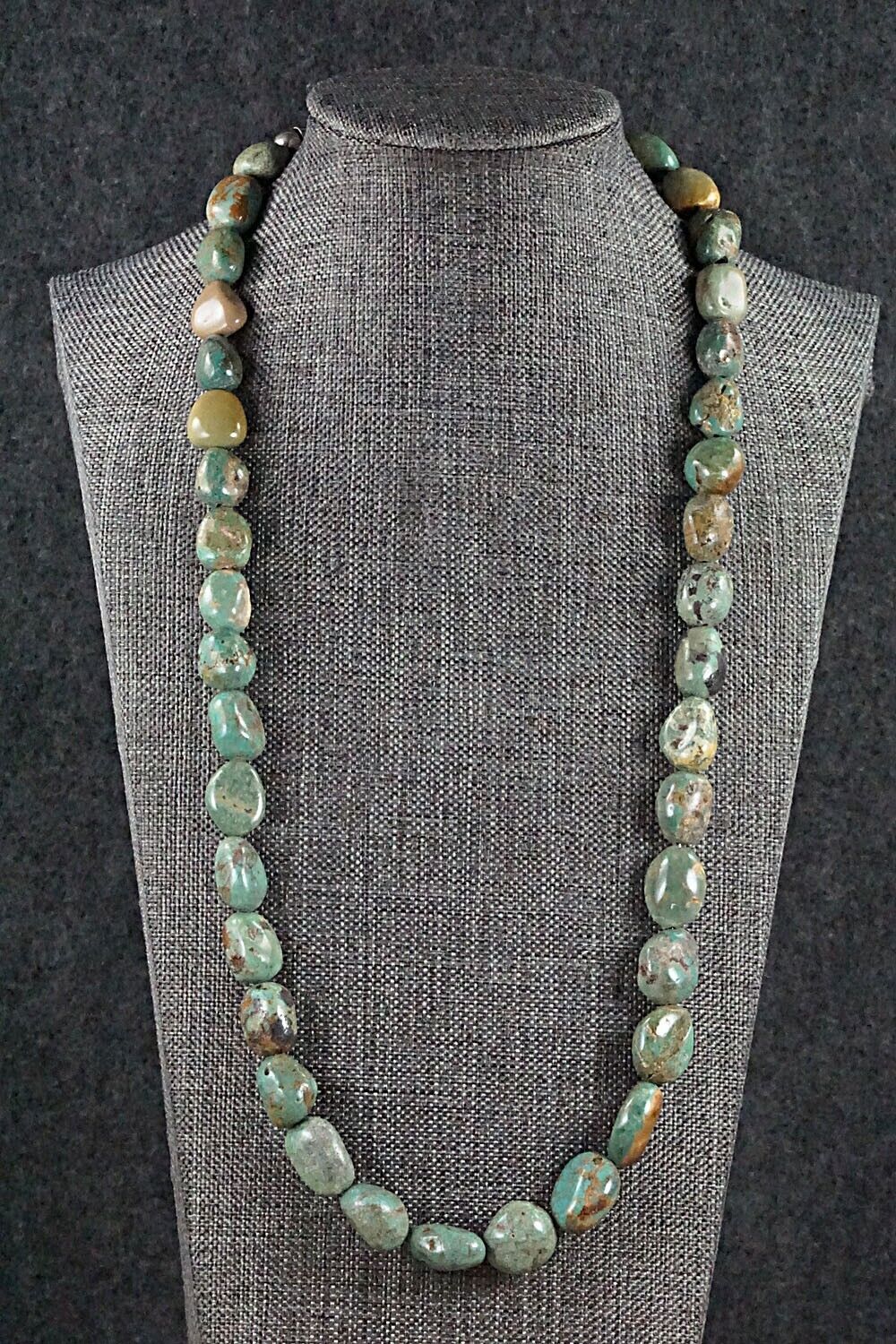 Turquoise and Sterling Silver Necklace - Louise Joe