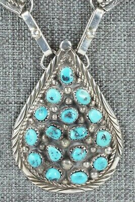 Turquoise & Sterling Silver Necklace and Earrings - Darlene Begay