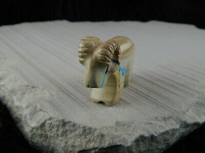 Ram Zuni Fetish Carving - Rodney Laiwakete - High Lonesome Trading