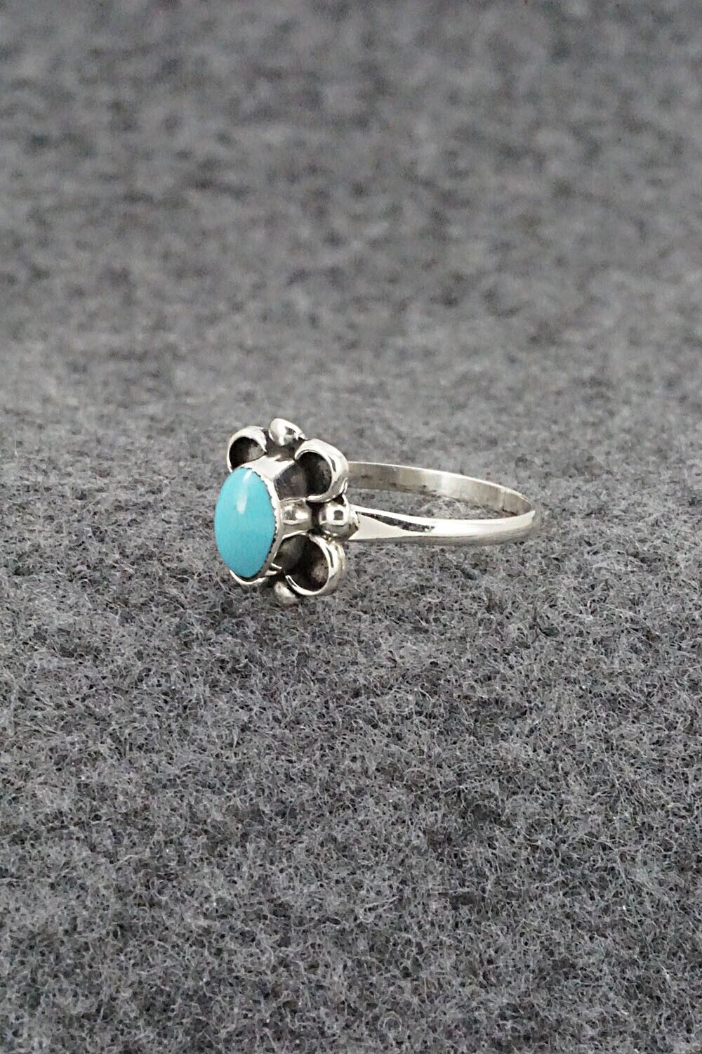 Turquoise & Sterling Silver Ring - Cora Cachini - Size 5.5