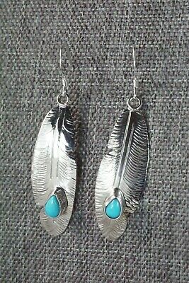 Turquoise & Sterling Silver Earrings - Genevieve Frank