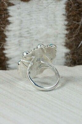 Navajo Turquoise and Sterling Silver Ring - Roberta Begay - Size 7