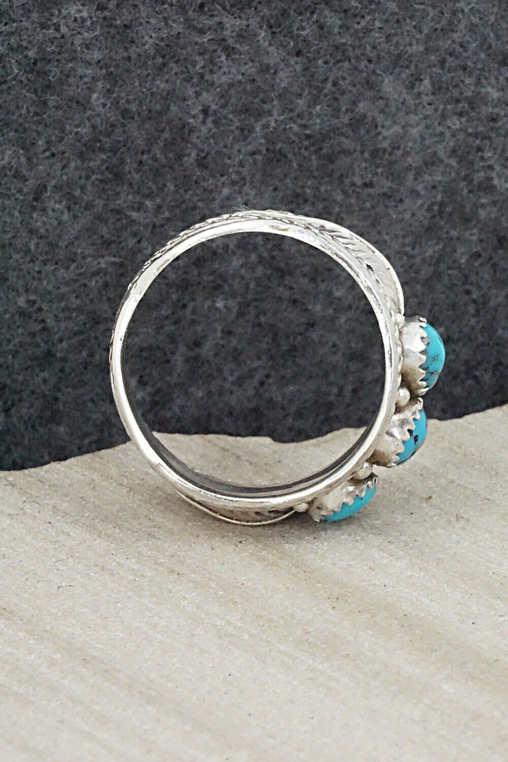 Turquoise and Sterling Silver Ring - Betty Begay - Size 12