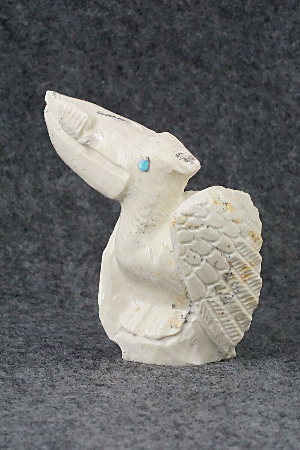 Pelican Zuni Fetish Carving - Derrick Kaamasee
