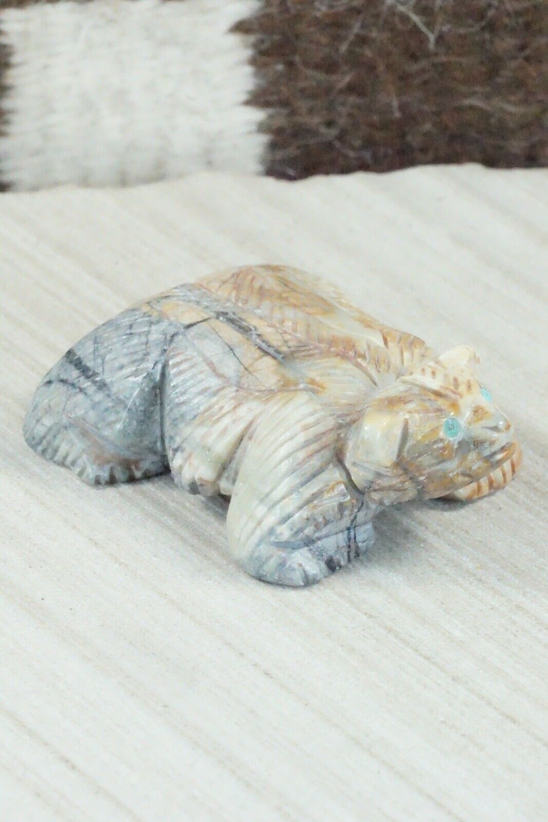 Badger Zuni Fetish Carving - Allison White