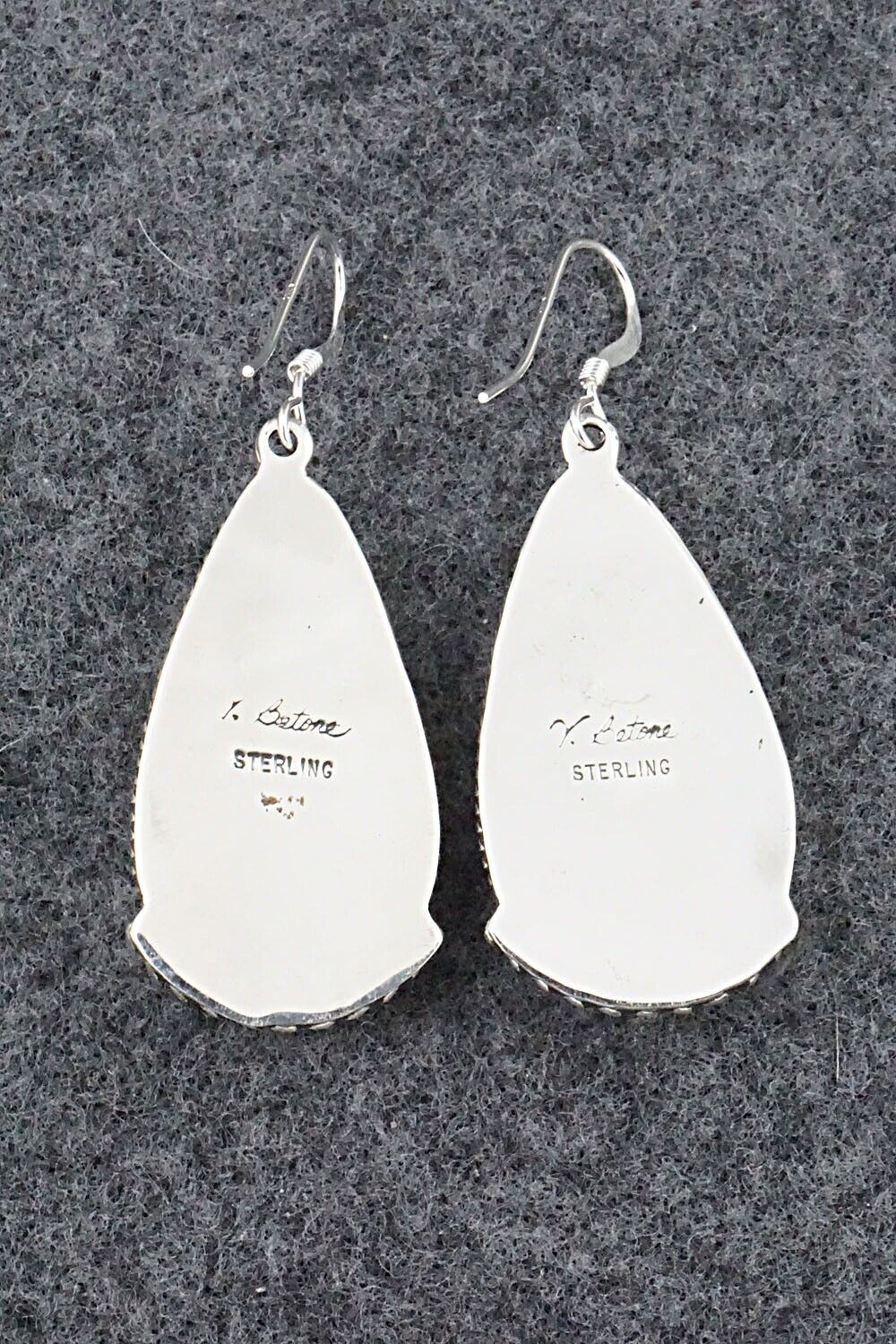 Turquoise & Sterling Silver Earrings - Verdie Betone