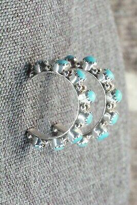 Turquoise & Sterling Silver Earrings - Gaynell Parker - High Lonesome Trading