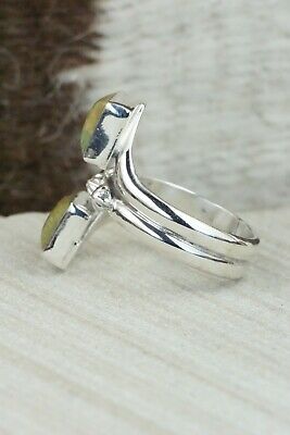 Turquoise & Sterling Silver Ring - Bobby Platero - Size 8.5
