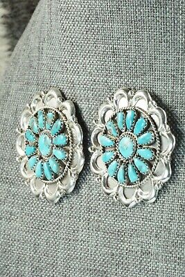 Turquoise & Sterling Silver Earrings - Justina Wilson