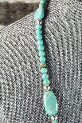 Turquoise & Sterling Silver Necklace - Navajo