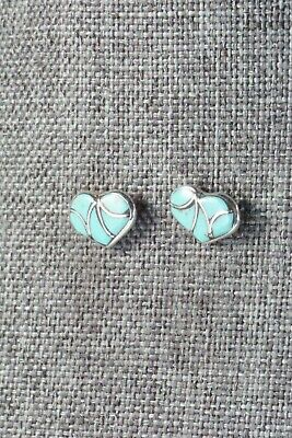 Turquoise & Sterling Silver Earrings - Thurza Leekya