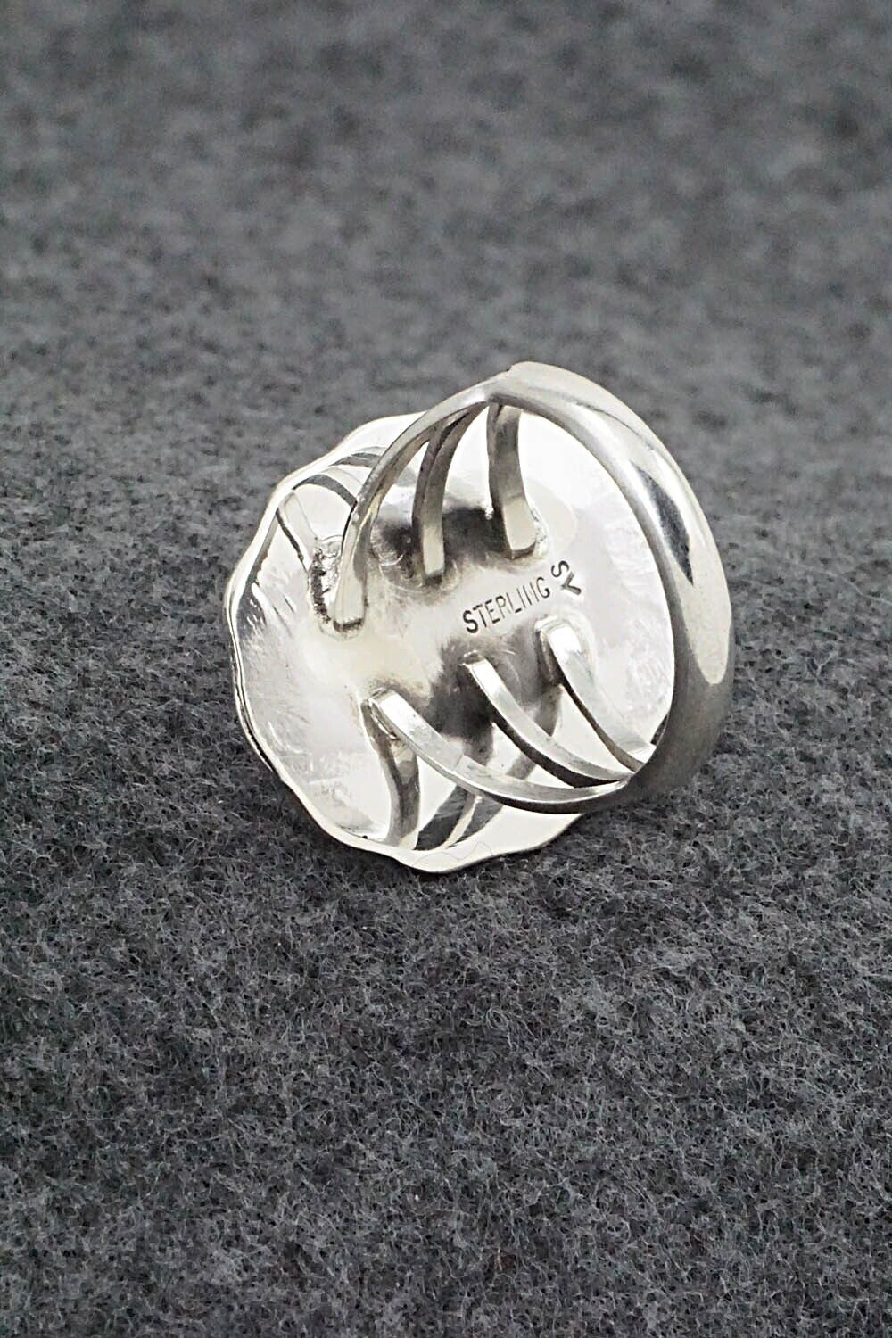White Buffalo & Sterling Silver Ring - Samuel Yellowhair - Size 7.5