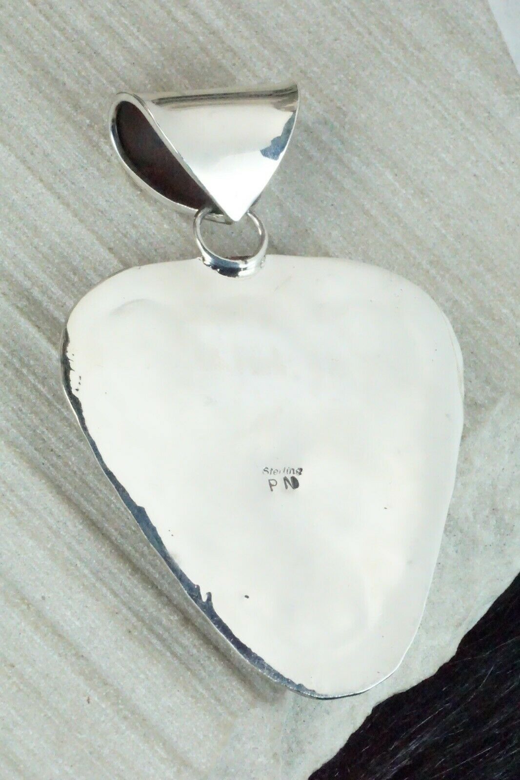 Turquoise and Sterling Silver Pendant - Leslie Nez - High Lonesome Trading