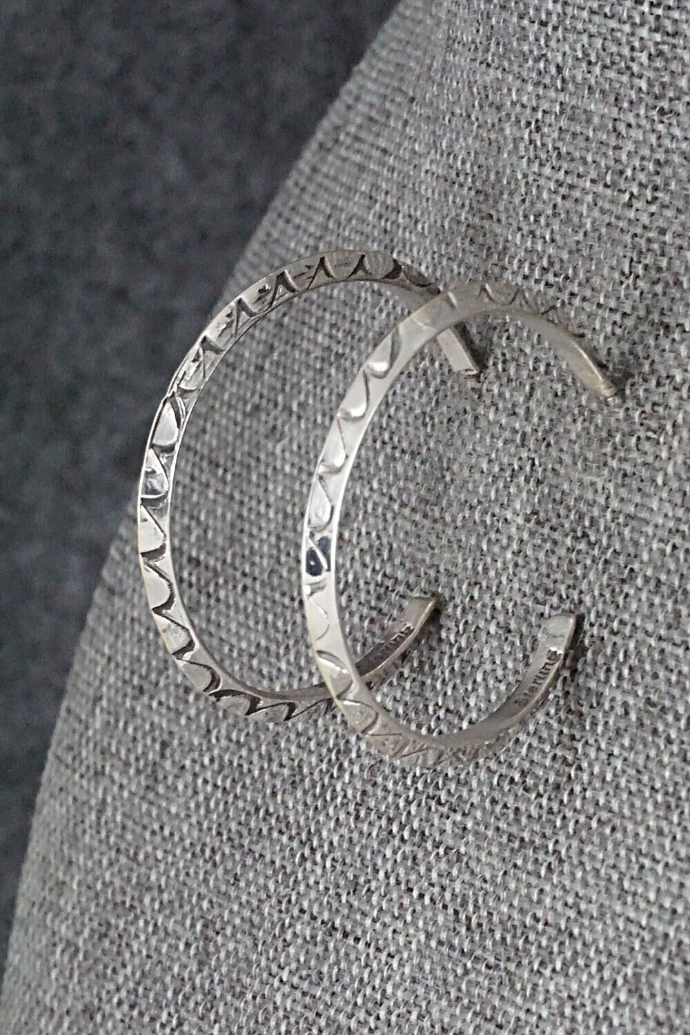 Sterling Silver Hoop Earrings - Elaine Tahe