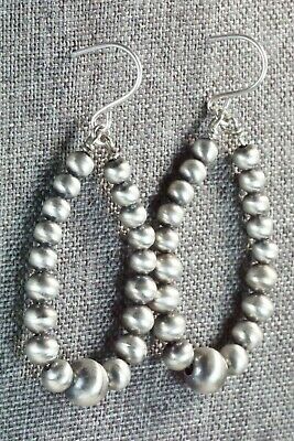 Sterling Silver Navajo Pearl Earrings - Jan Mariano