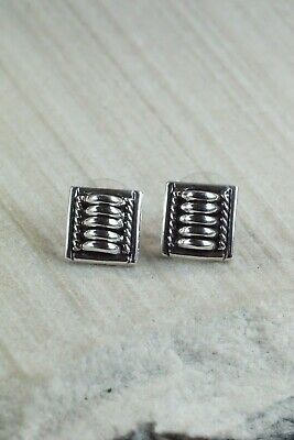 Navajo Sterling Silver Earrings - Thomas Charley