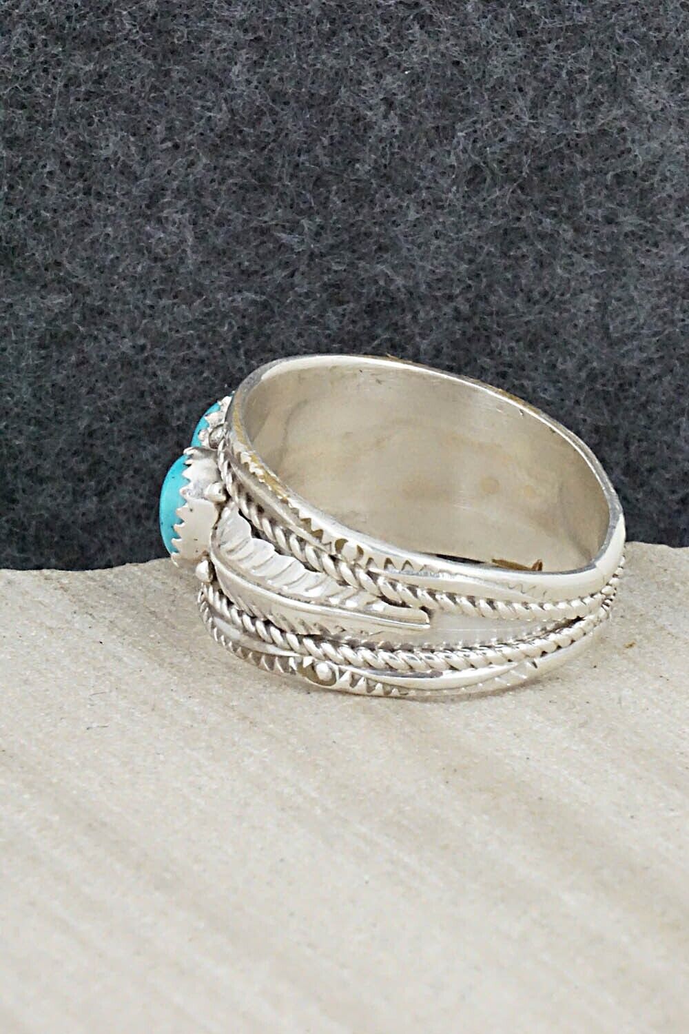 Turquoise and Sterling Silver Ring - Betty Begay - Size 13