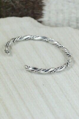 Navajo Sterling Silver Bracelet - Elaine Tahe