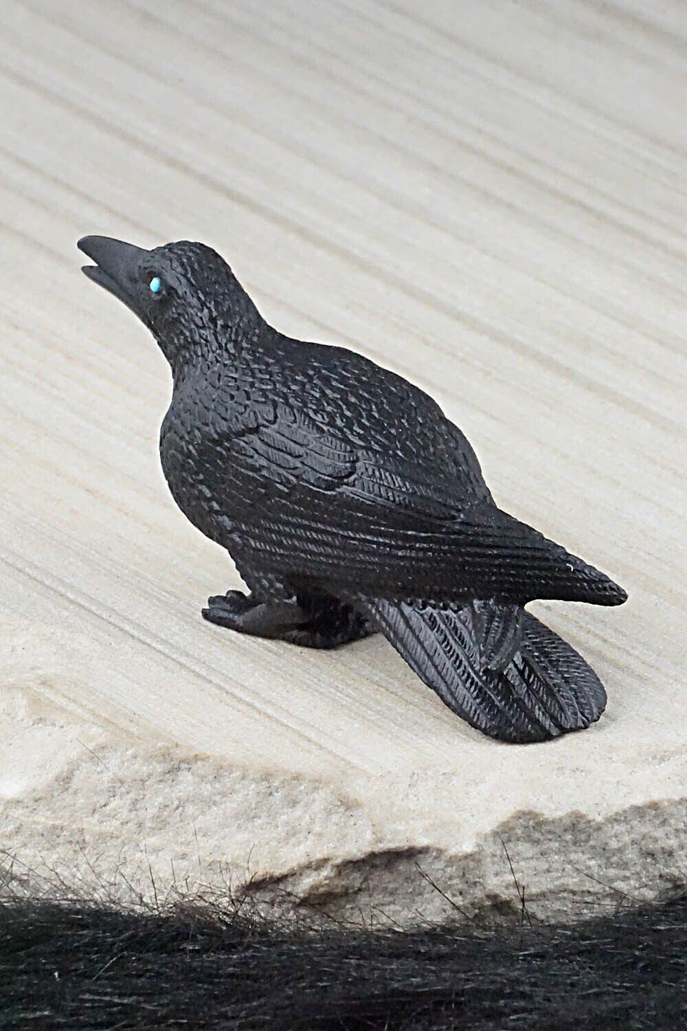 Crow Zuni Fetish Carving - Travis Lasiloo