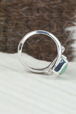 Turquoise & Sterling Silver Ring - Bobby Platero - Size 7.25