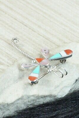 Multi Stone and Sterling Silver Pendant & Pin - Lyndon Ahiyite