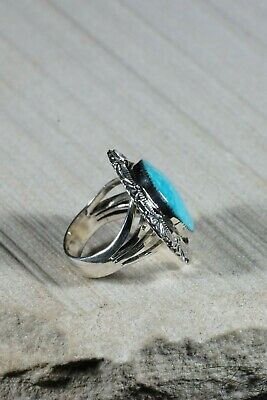 Navajo Turquoise and Sterling Silver Ring - Daniel Benally - Size 7 - High Lonesome Trading